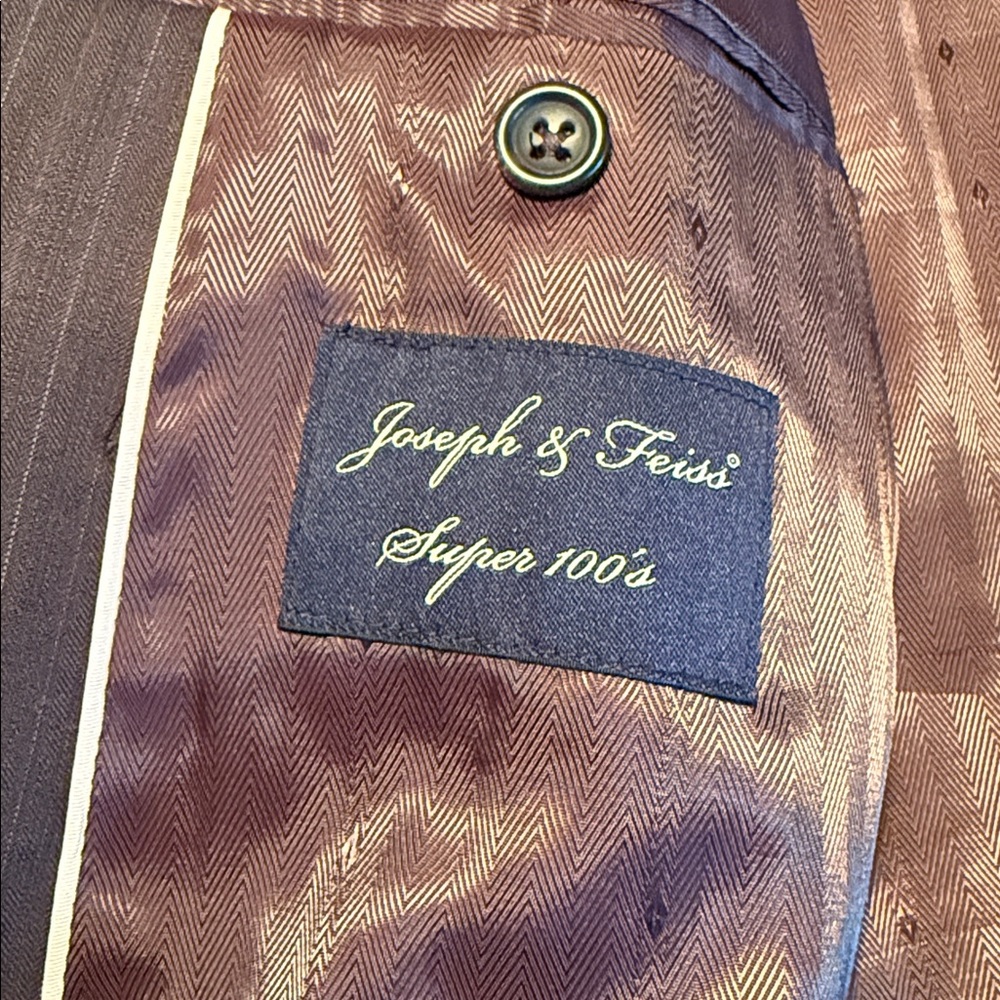 Joseph & Feiss Super 100's Brown Coat - Picture 5 of 17